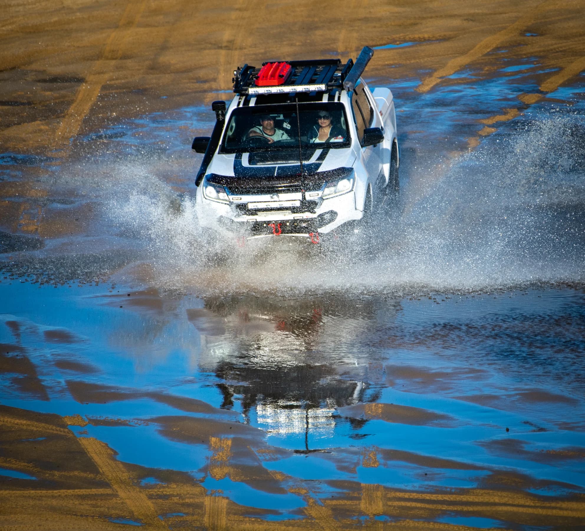 4WD crossing water by Croome Photography